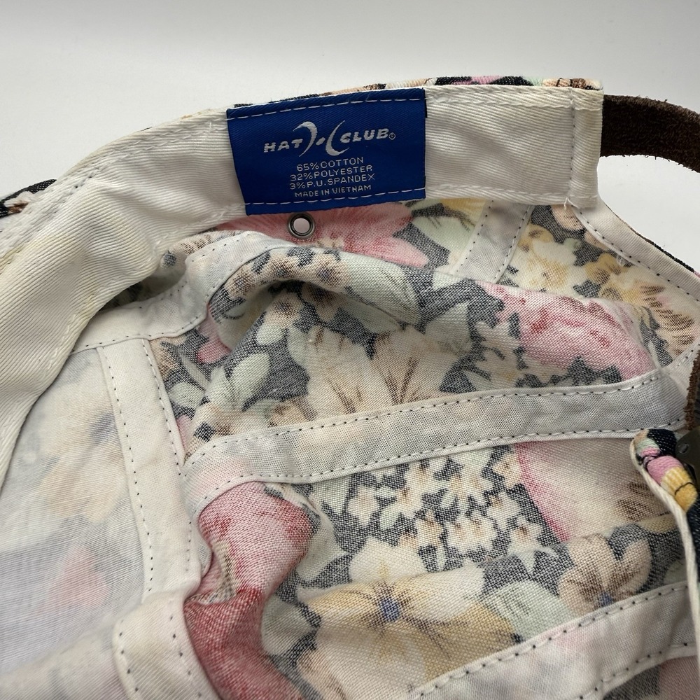 Vintage Hat Club Floral Baseball Cap With Leather Adjustment Strap - Picture 6 of 8